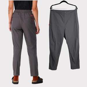 Topo Designs Lightweight Tech Pants Charcoal Gray Womens Large Hiking Outdoors